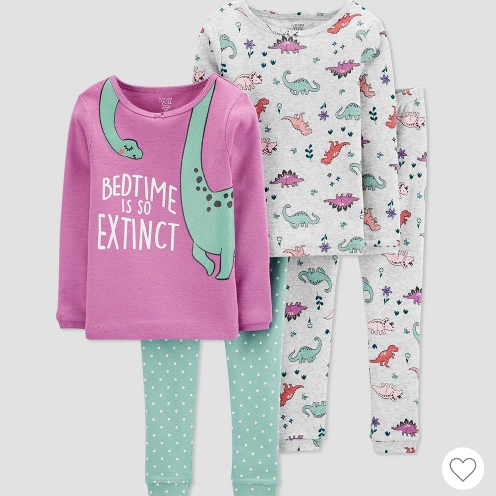 NWT Carter’s girl dinosaurs pjs 2-pk